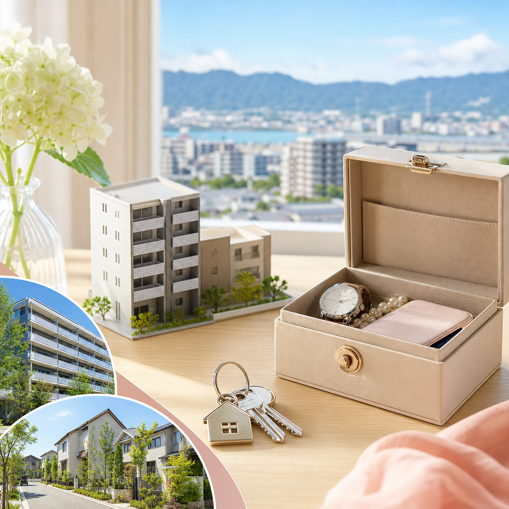 西宮市で不動産を売る女性の鍵と貴重品管理